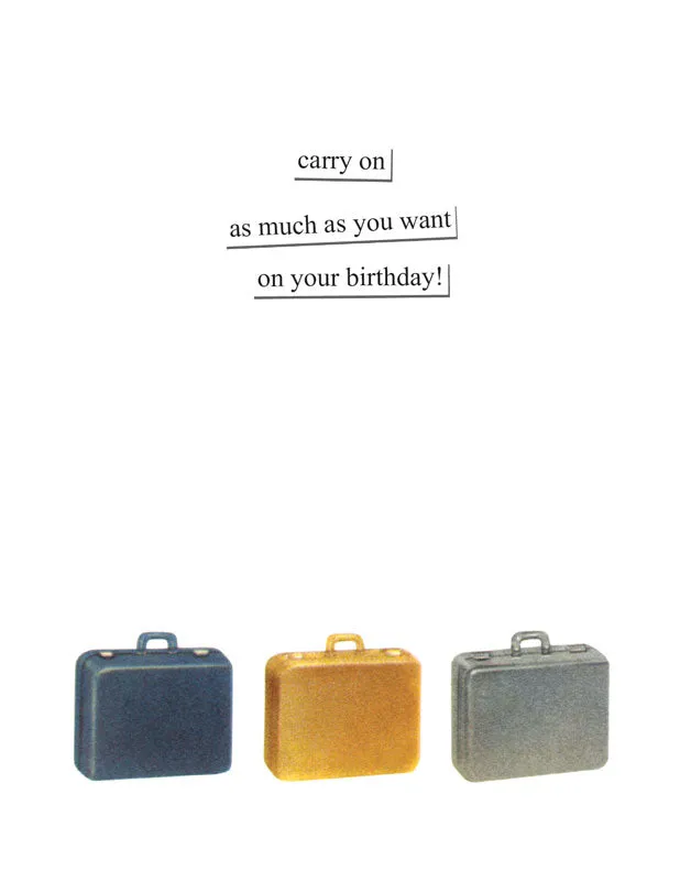 Anne Taintor Birthday Card "emotional baggage"