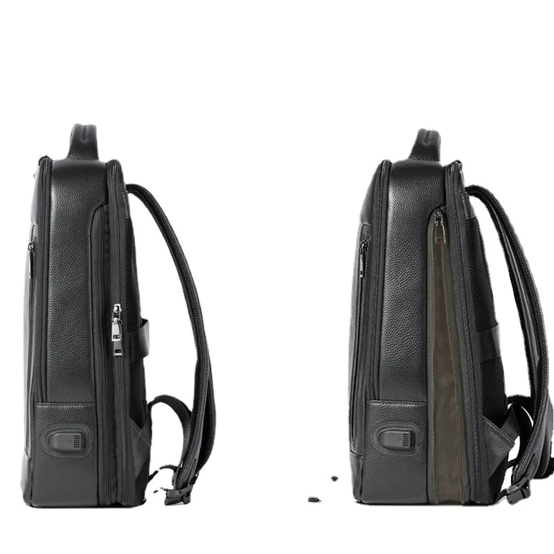 Backpack Business Fashion Large Capacity Computer  Litchi Pattern USB