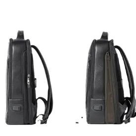 Backpack Business Fashion Large Capacity Computer  Litchi Pattern USB