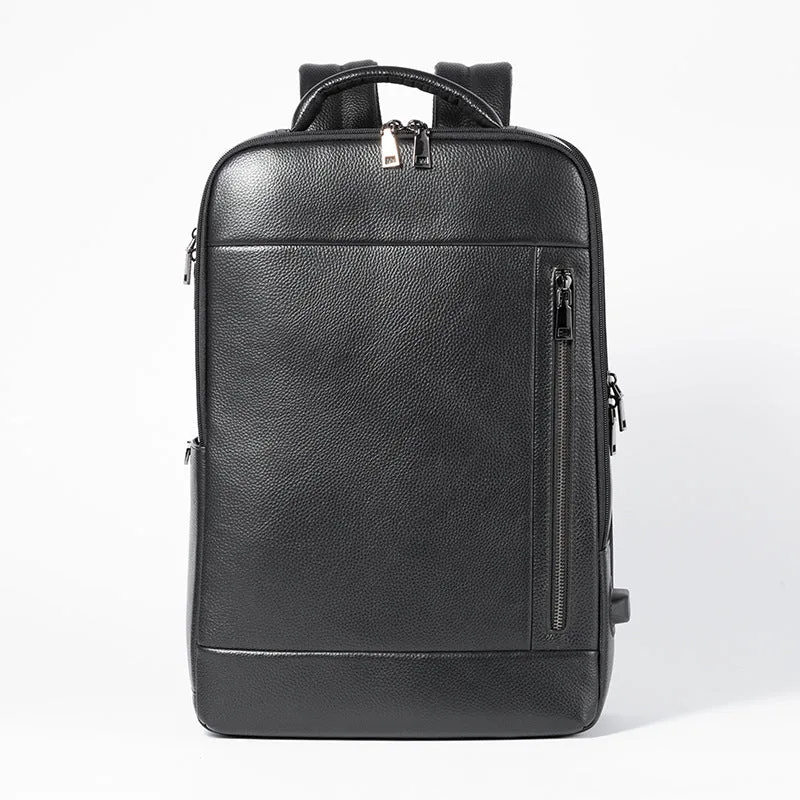 Backpack Business Fashion Large Capacity Computer  Litchi Pattern USB