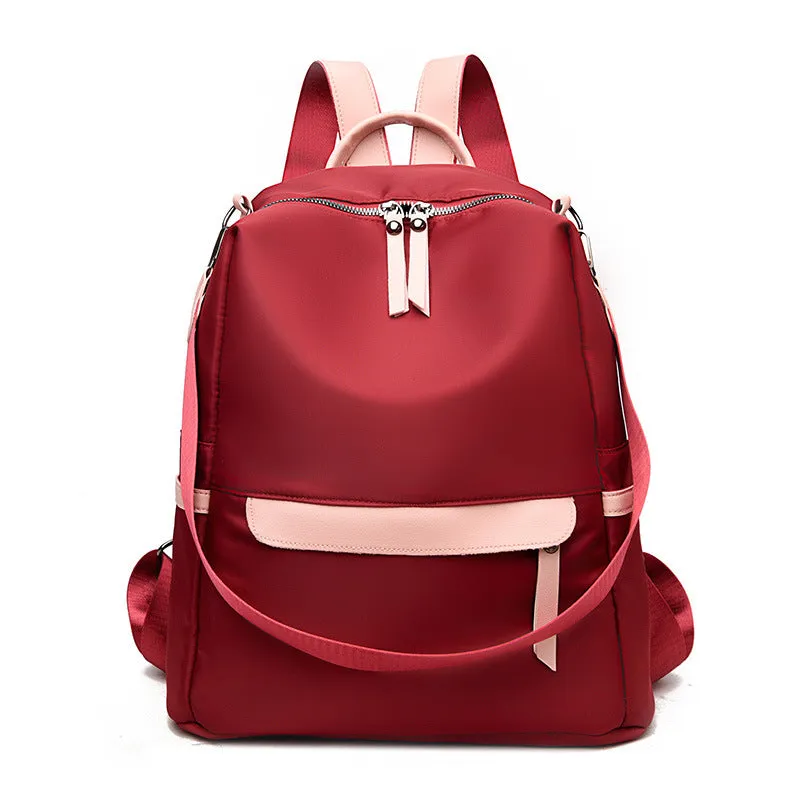 Backpack Fashion Small Fresh Contrast Color travel  Dual-Use Schoolbag