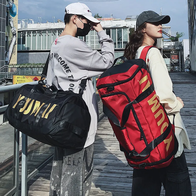 Backpack Large Capacity Wet and Dry Separation Shoe Position Luggage Bag Portable out