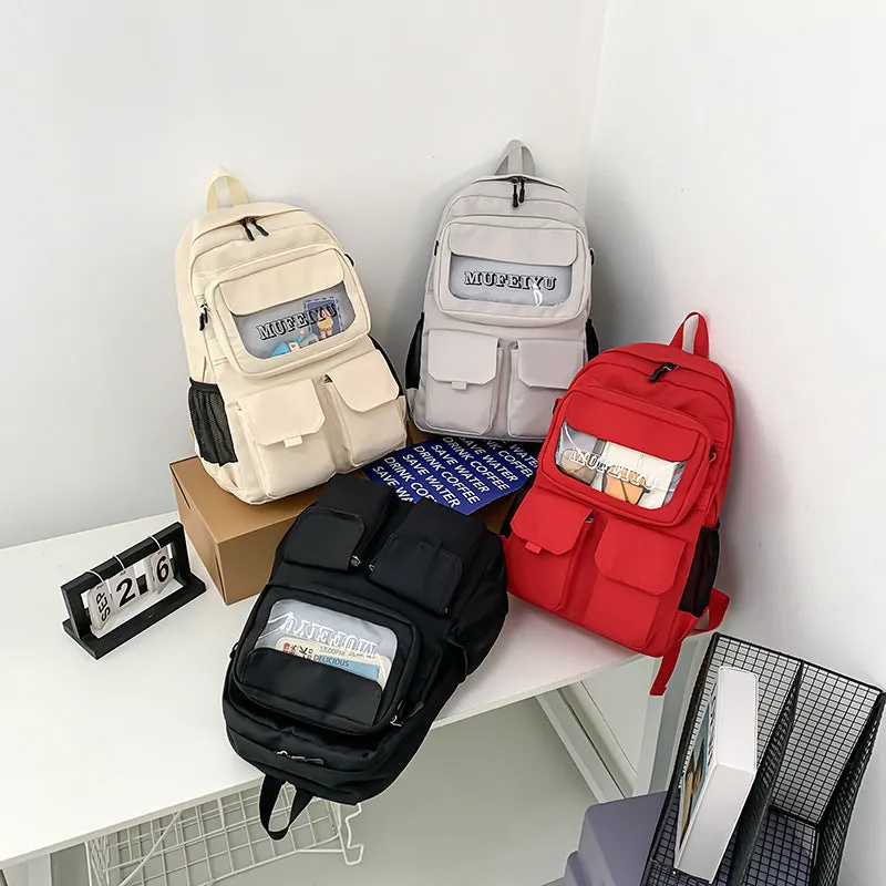 Backpack Men Outdoor travel Fashion Early High School Student School  Women shoulder bag