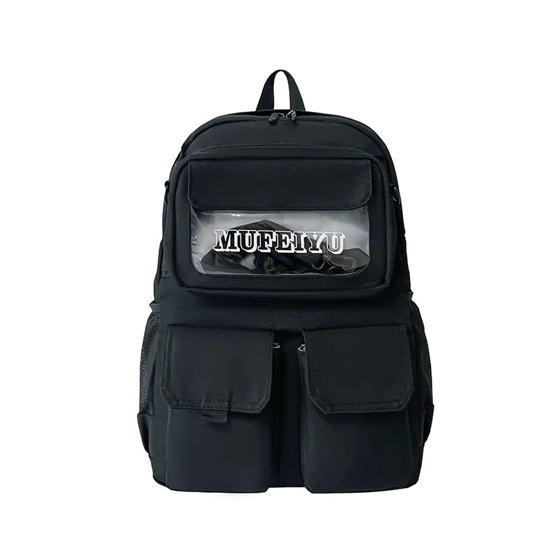 Backpack Men Outdoor travel Fashion Early High School Student School  Women shoulder bag