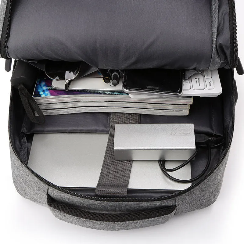Backpack New Simple USB Charging Backpack Men's and Women's Casual Business Computer Bag