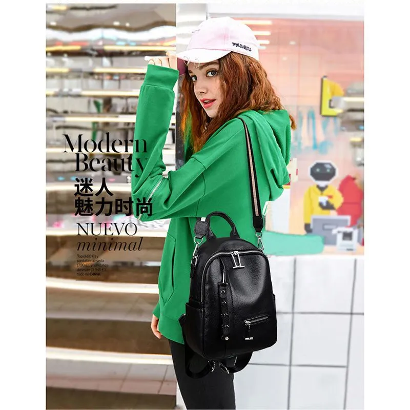 Backpack Women's  Ins2022 New Large Capacity Internet Hot Fashionable Women's  Fashion Travel Bag