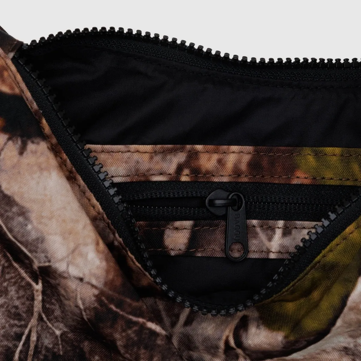 Baggu Small Nylon Crescent Bag in Photo Forest