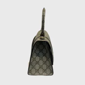 Balenciaga Hourglass Canvas Brown GHW