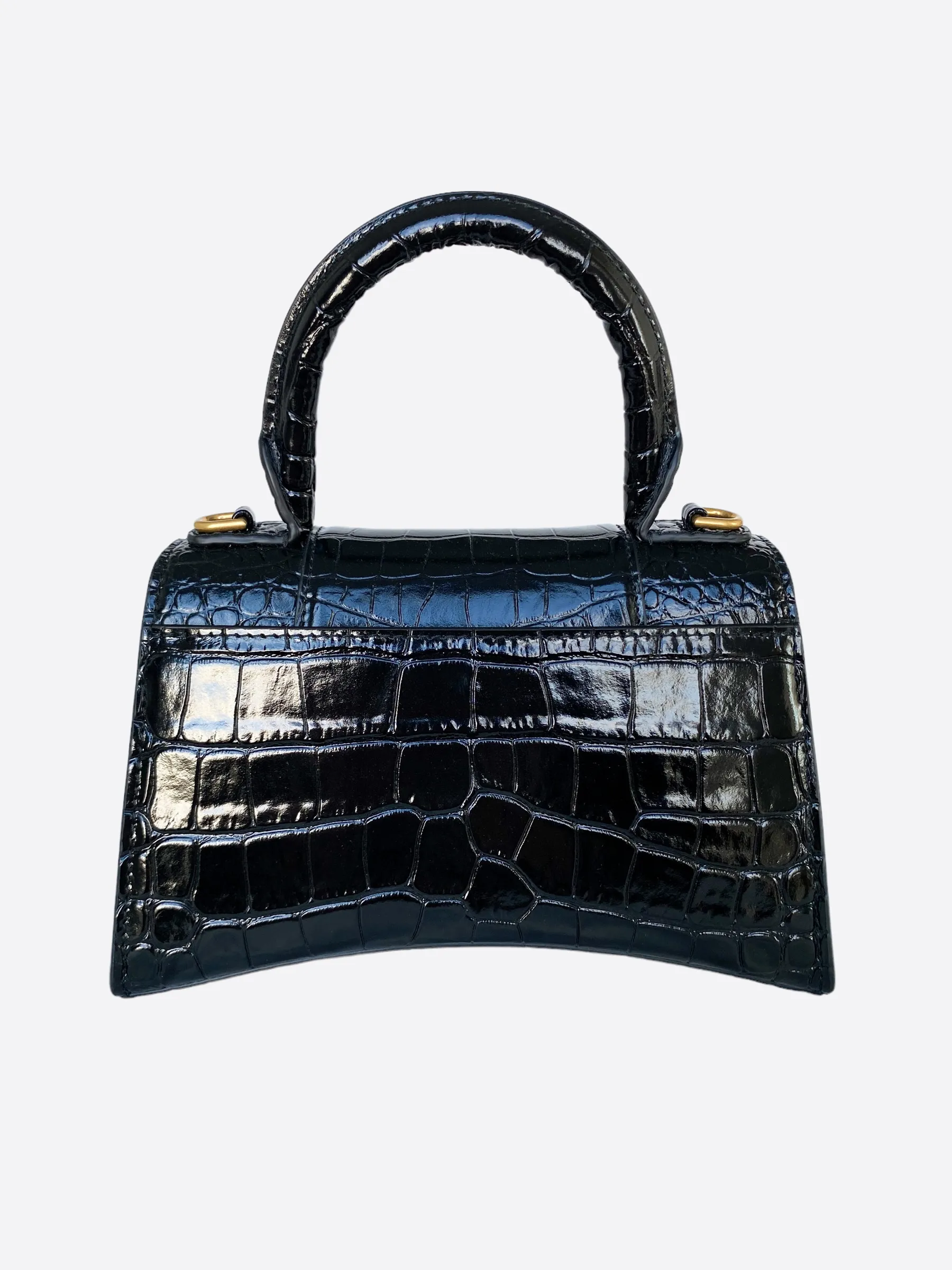 Balenciaga Hourglass Crocodile Mini Bag