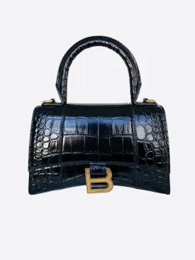 Balenciaga Hourglass Crocodile Mini Bag