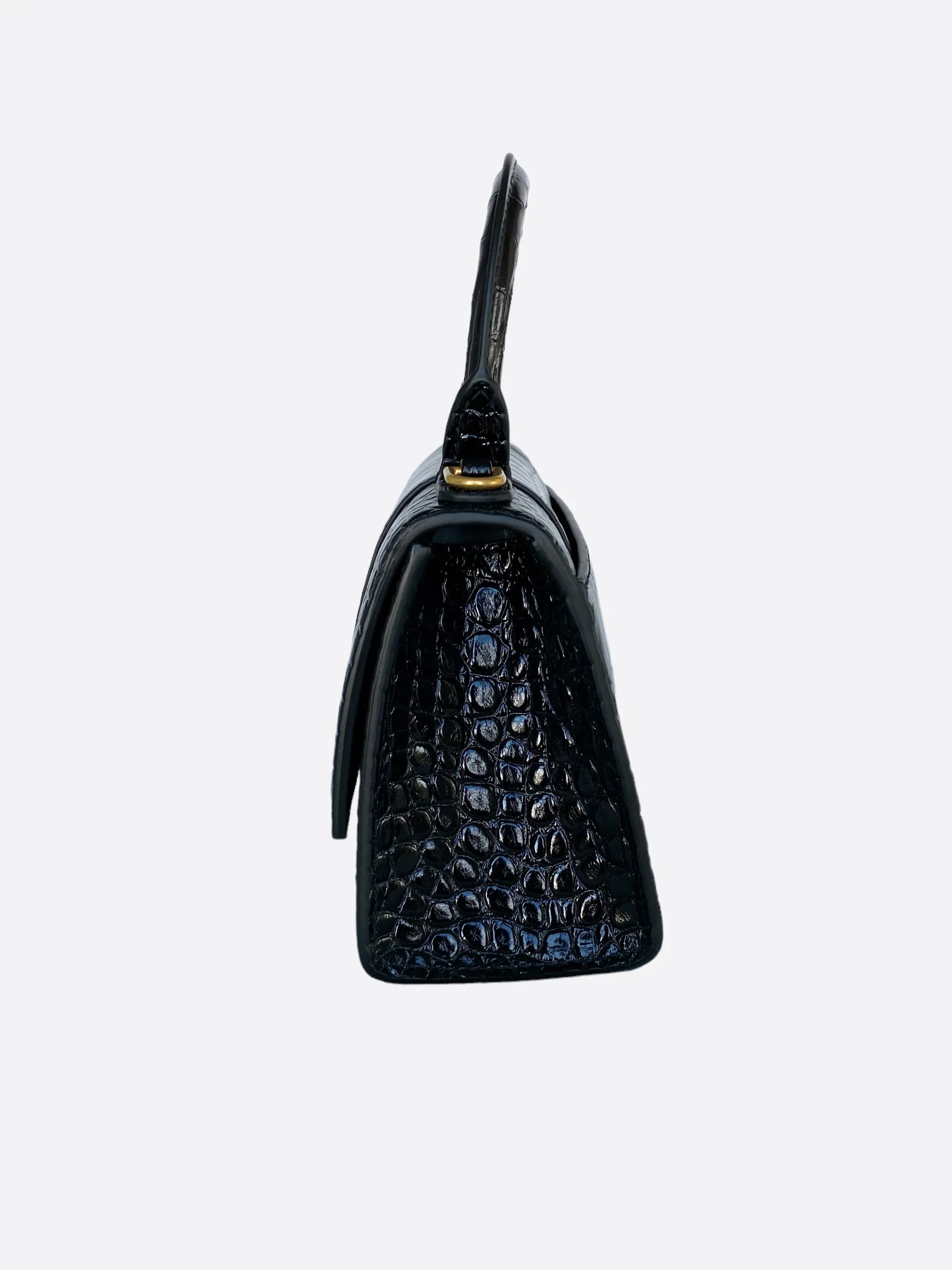 Balenciaga Hourglass Crocodile Mini Bag