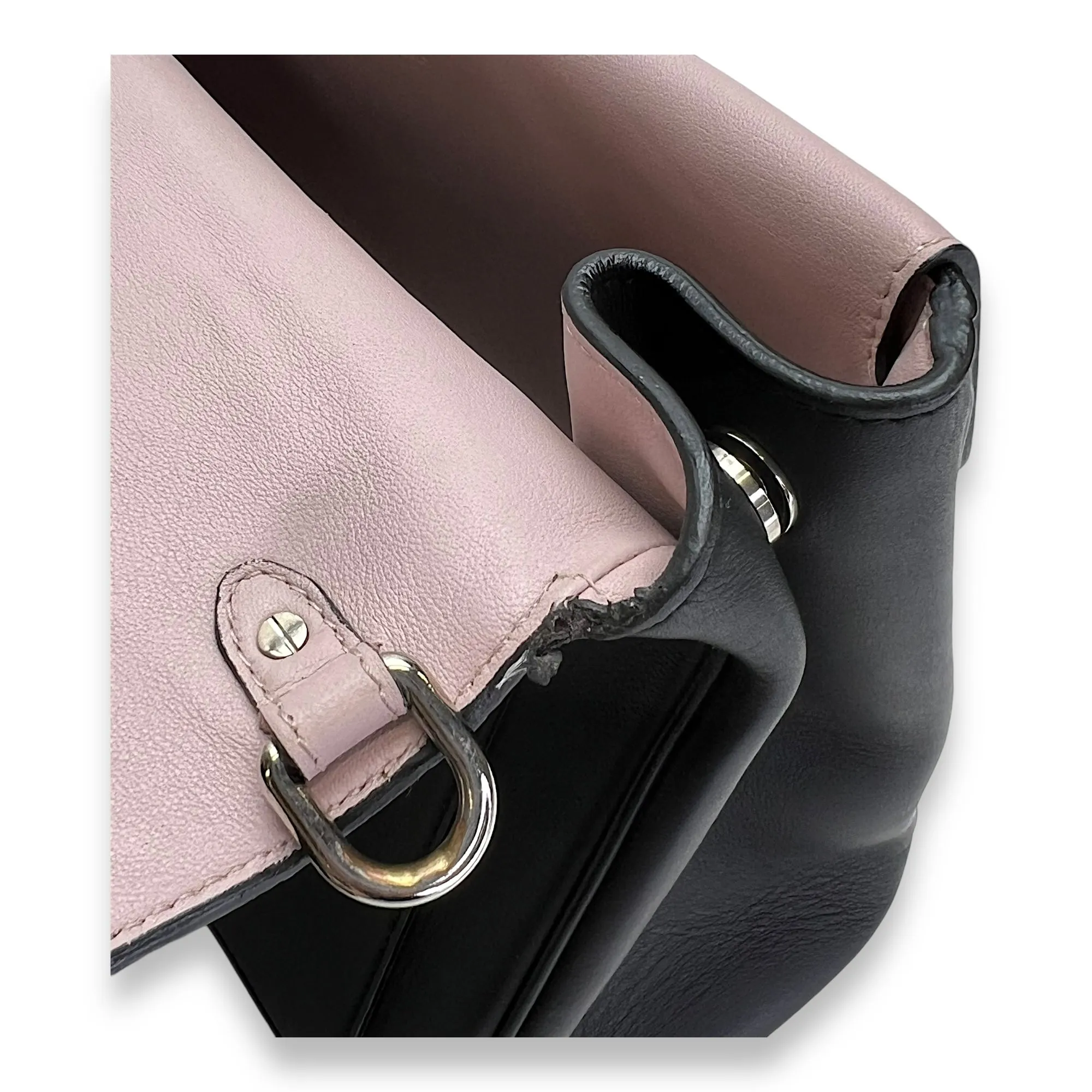 Be Dior Flap Top handle bag in Calfskin, Silver Hardware