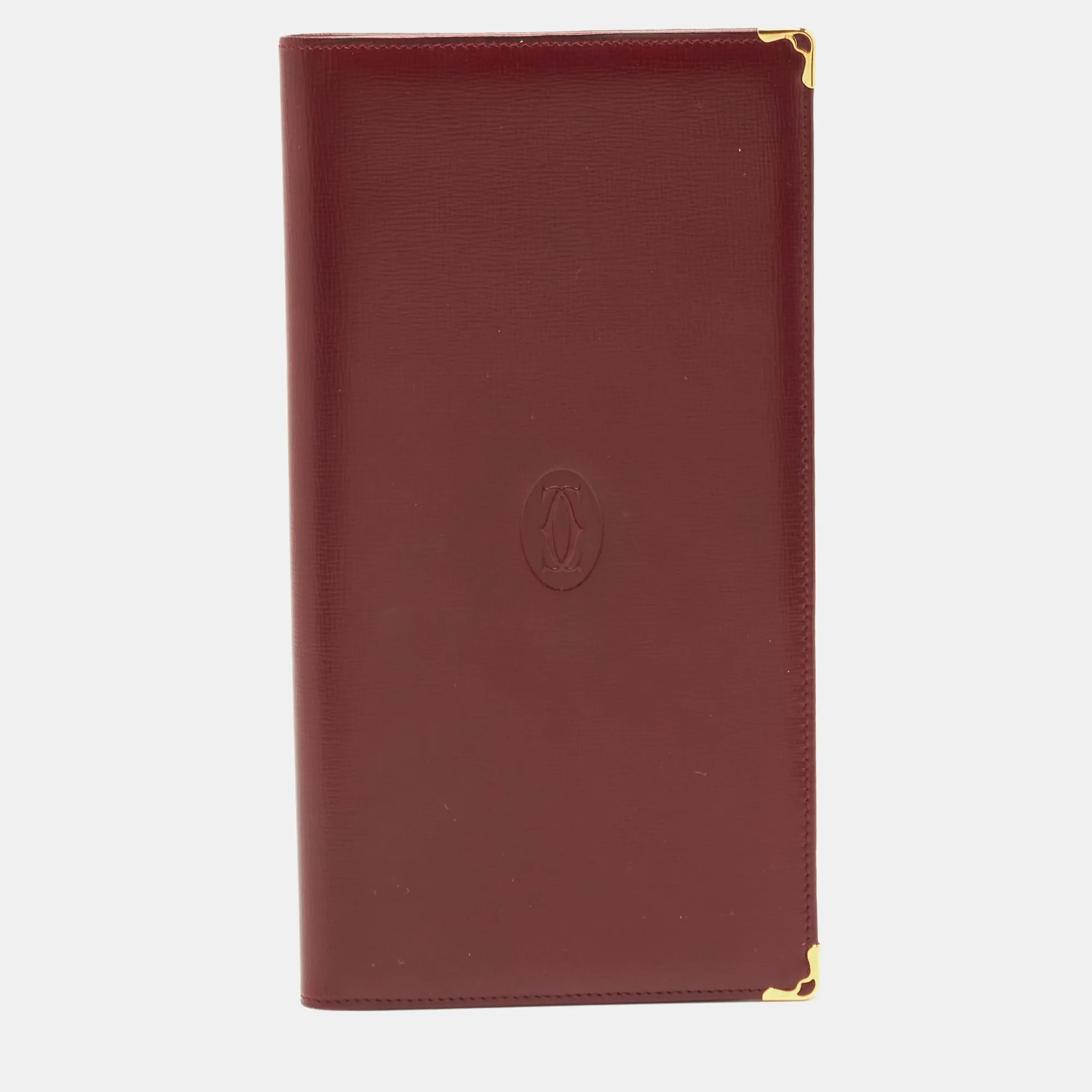 Burgundy Leather Business Cards Holder