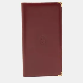 Burgundy Leather Business Cards Holder
