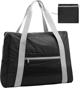 Cambond Spirit Airlines Personal Item Bag 18x14x8 Inch - 30L Carry on Personal Item Travel Bags for Short Trip, Lightweight Compact Underseat Foldable Travel Duffel Bags, Black