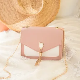Cat Lock Chain Crossbody Bag