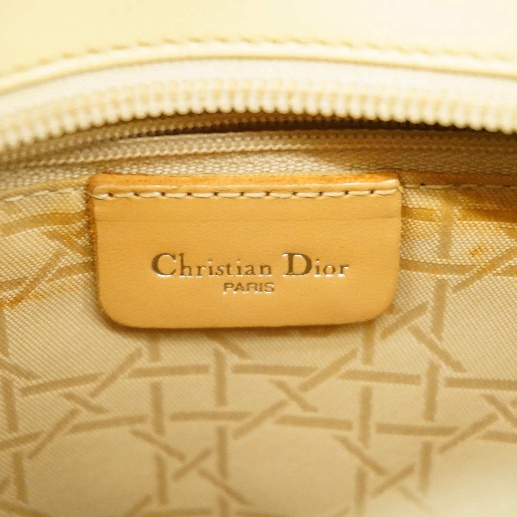 CHRISTIAN DIORAuth  Lady Dior 2WAY Bag Cannage Women's Leather Handbag,Shoulder