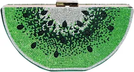 Clutch Purse for Women Crystal Evening Watermelon Shape Handbag Bling Shoulder Bag Rhinestone Money Bag