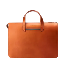 Cognac Vachetta Leather Vallance Slim Briefcase