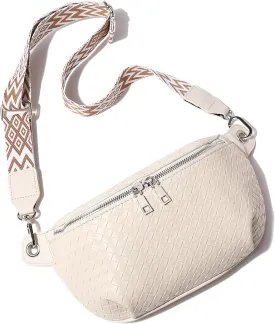 Crossbody Sling Bag Purse for Women - Small Chest Fanny Pack Trendy Travel Faux Leather Cross Body Bags with Adjustable Strap