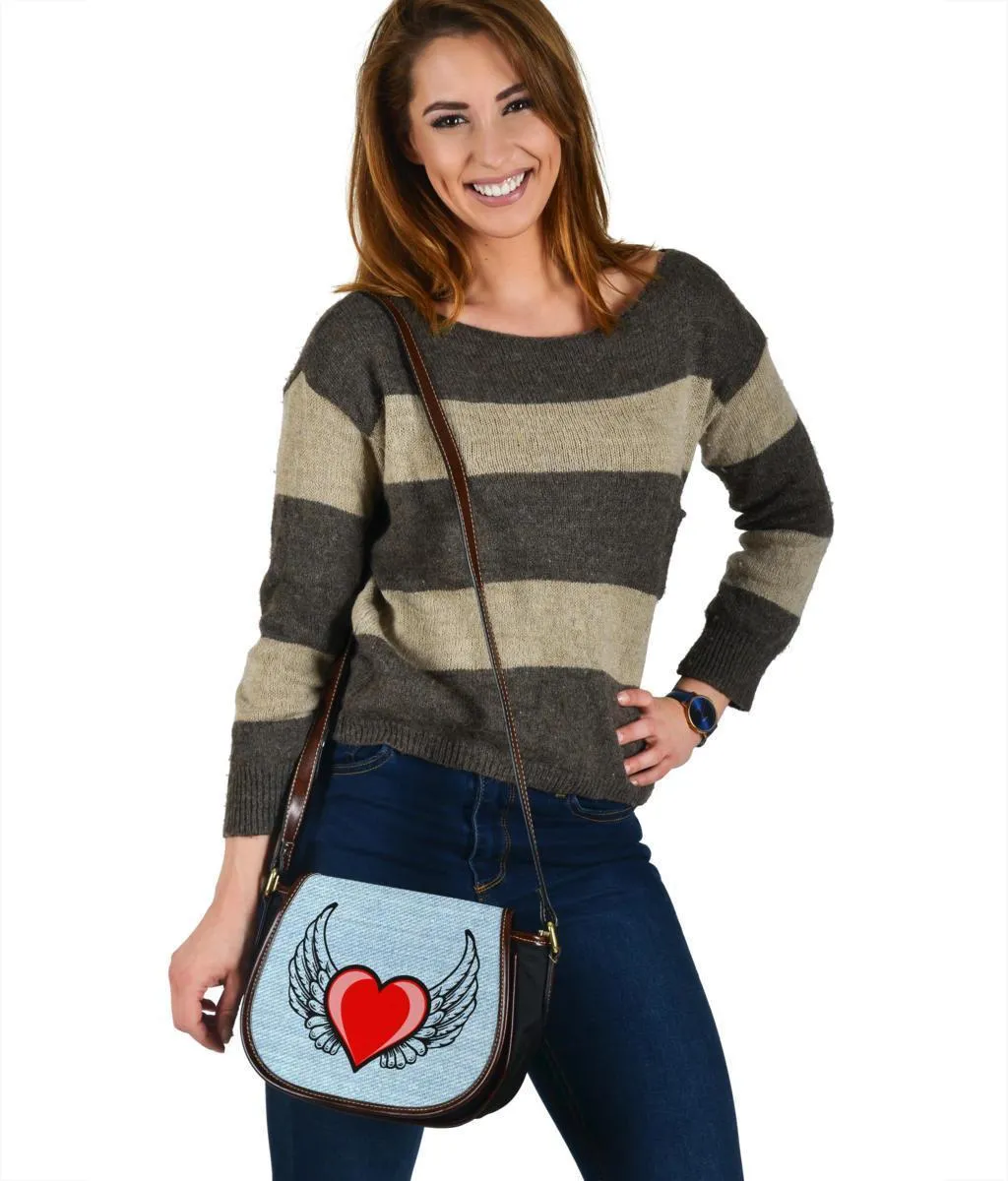 Custom Saddle Bag (Canvas) – Heart Angel | Gift Ideas, Shoulder Bags for Women, Over the Shoulder Bag, Crossbody Bags for Women