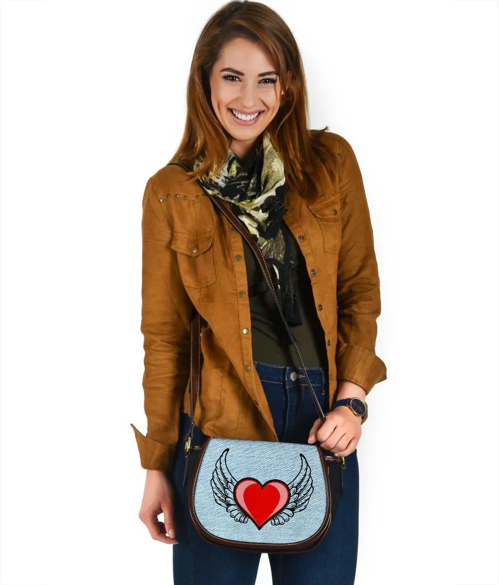 Custom Saddle Bag (Canvas) – Heart Angel | Gift Ideas, Shoulder Bags for Women, Over the Shoulder Bag, Crossbody Bags for Women
