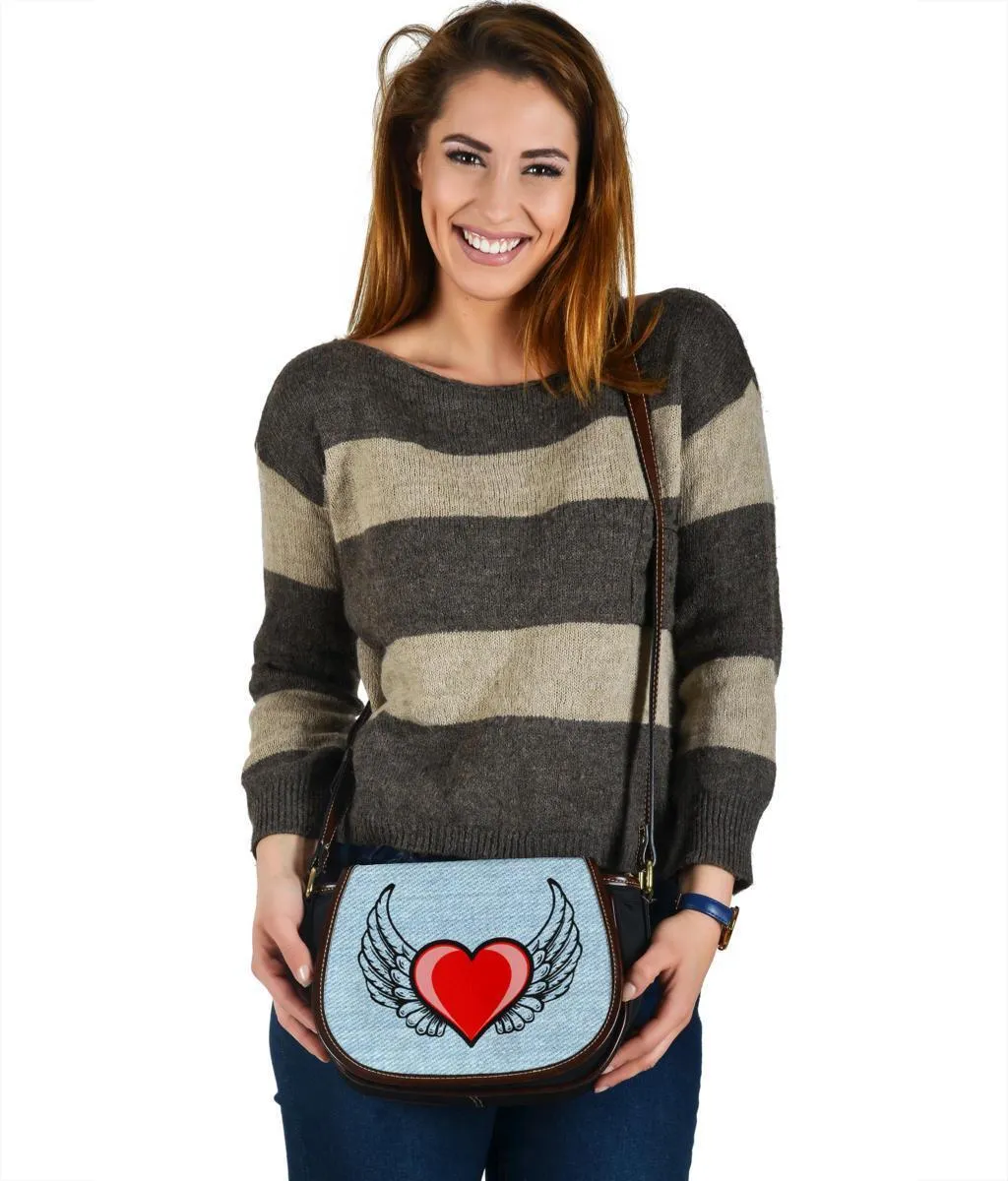 Custom Saddle Bag (Canvas) – Heart Angel | Gift Ideas, Shoulder Bags for Women, Over the Shoulder Bag, Crossbody Bags for Women