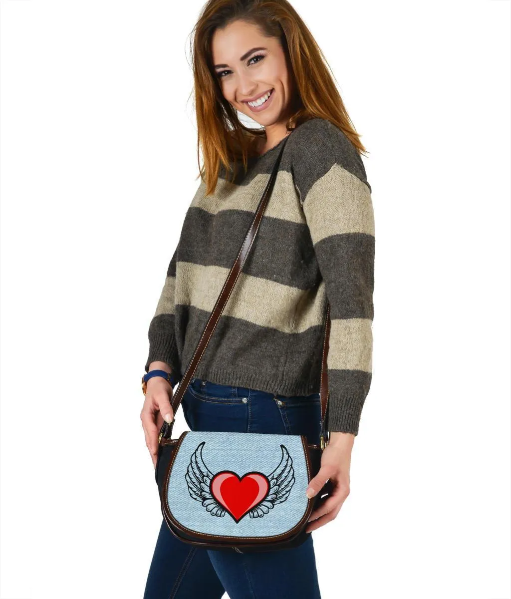 Custom Saddle Bag (Canvas) – Heart Angel | Gift Ideas, Shoulder Bags for Women, Over the Shoulder Bag, Crossbody Bags for Women