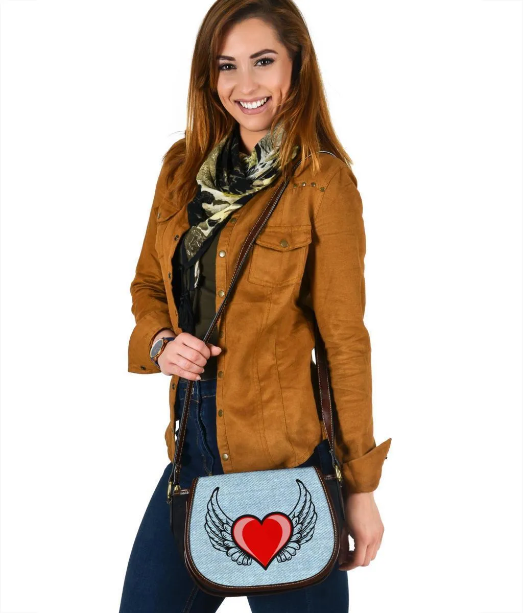 Custom Saddle Bag (Canvas) – Heart Angel | Gift Ideas, Shoulder Bags for Women, Over the Shoulder Bag, Crossbody Bags for Women