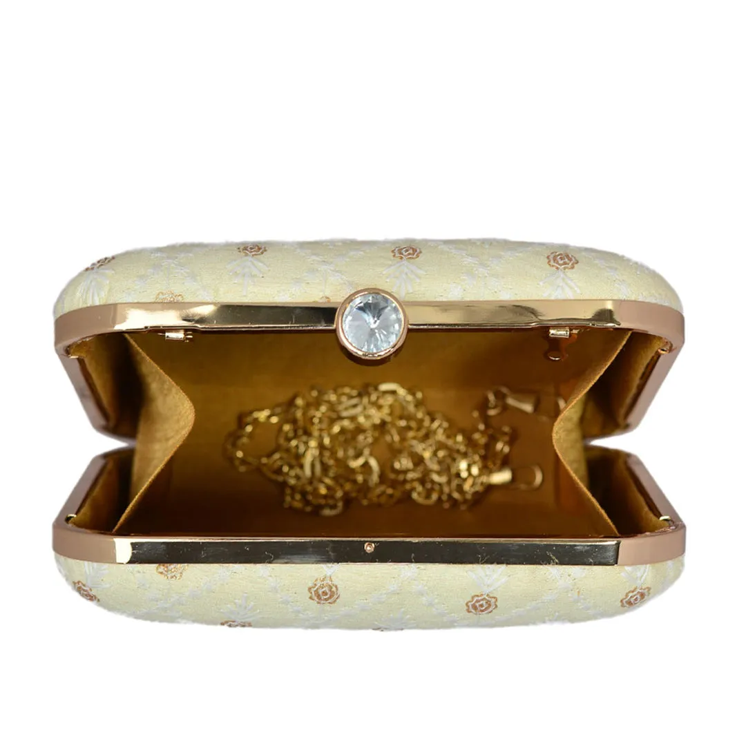 Diamond Shape Embroidered Clutch
