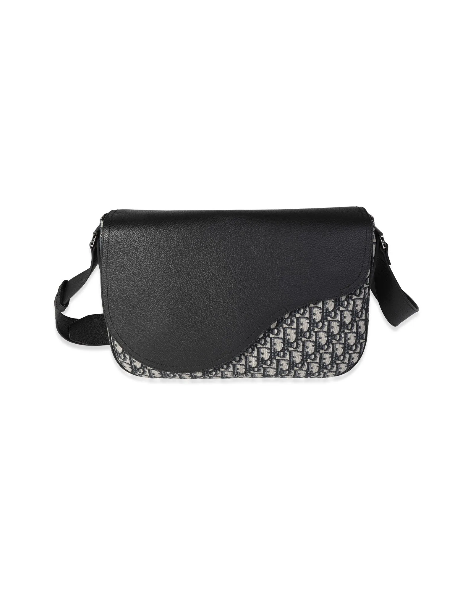 Dior Blue Oblique & Leather Saddle Messenger Bag