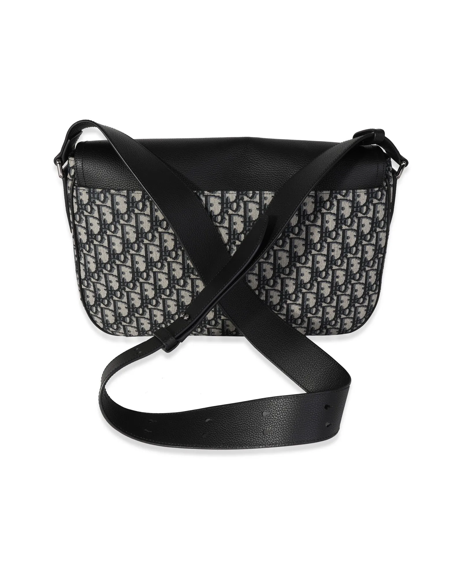 Dior Blue Oblique & Leather Saddle Messenger Bag