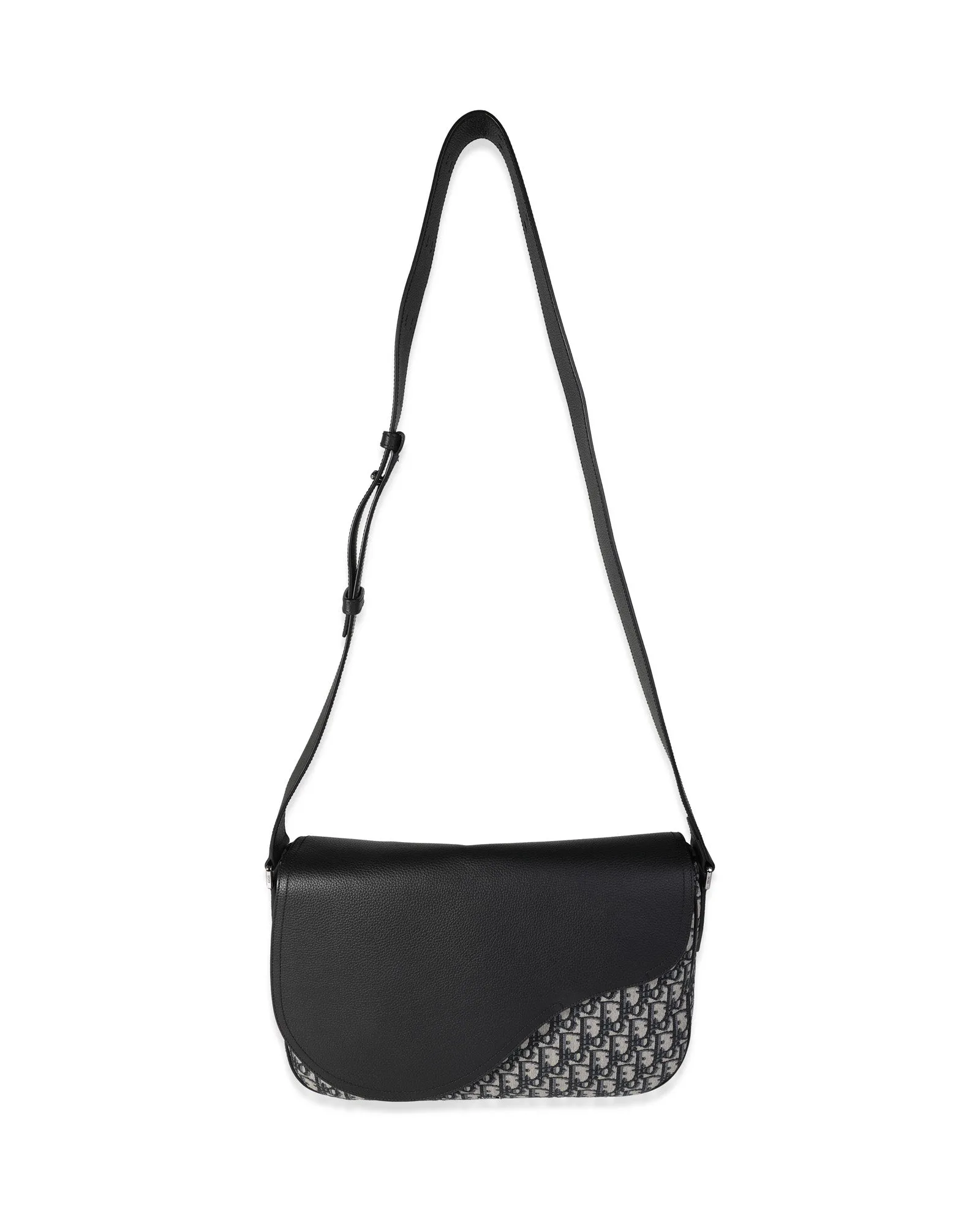Dior Blue Oblique & Leather Saddle Messenger Bag