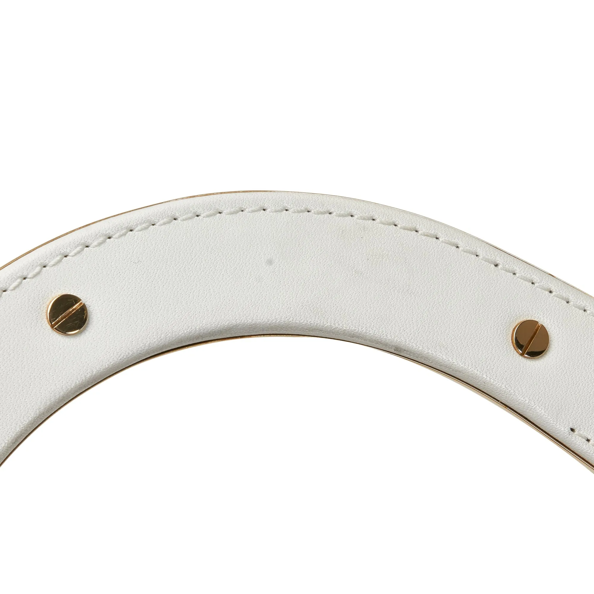 Dior Lady Dior Medium White Patch Embellished Leather Silver