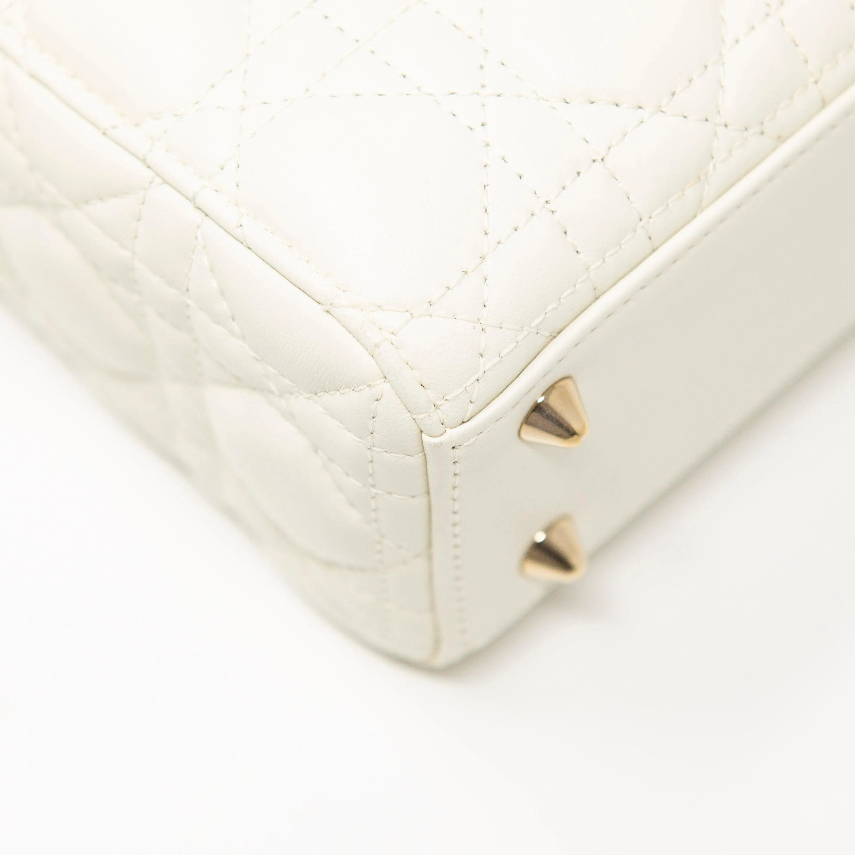 Dior White Small Lady Dior My ABCDior Bag