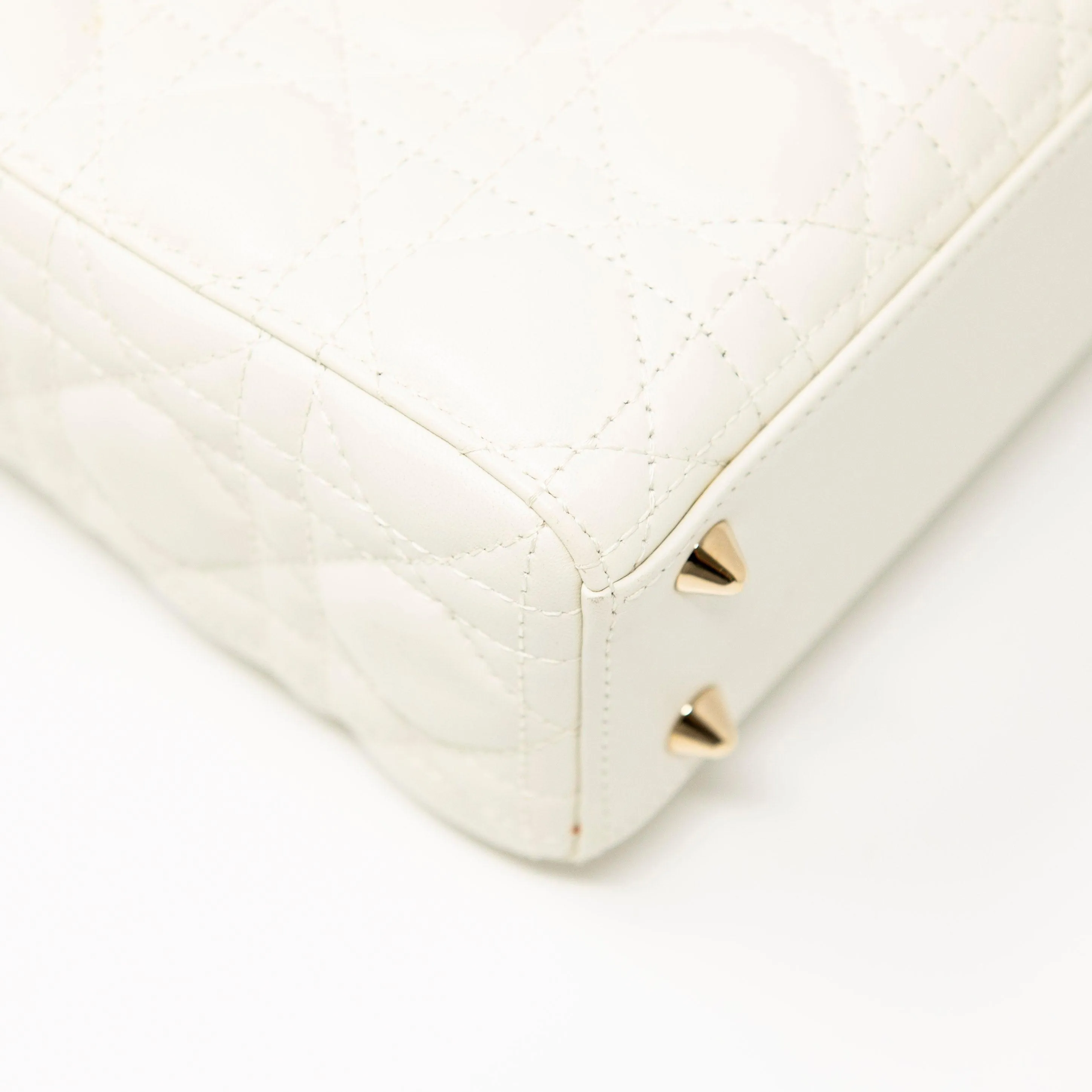 Dior White Small Lady Dior My ABCDior Bag