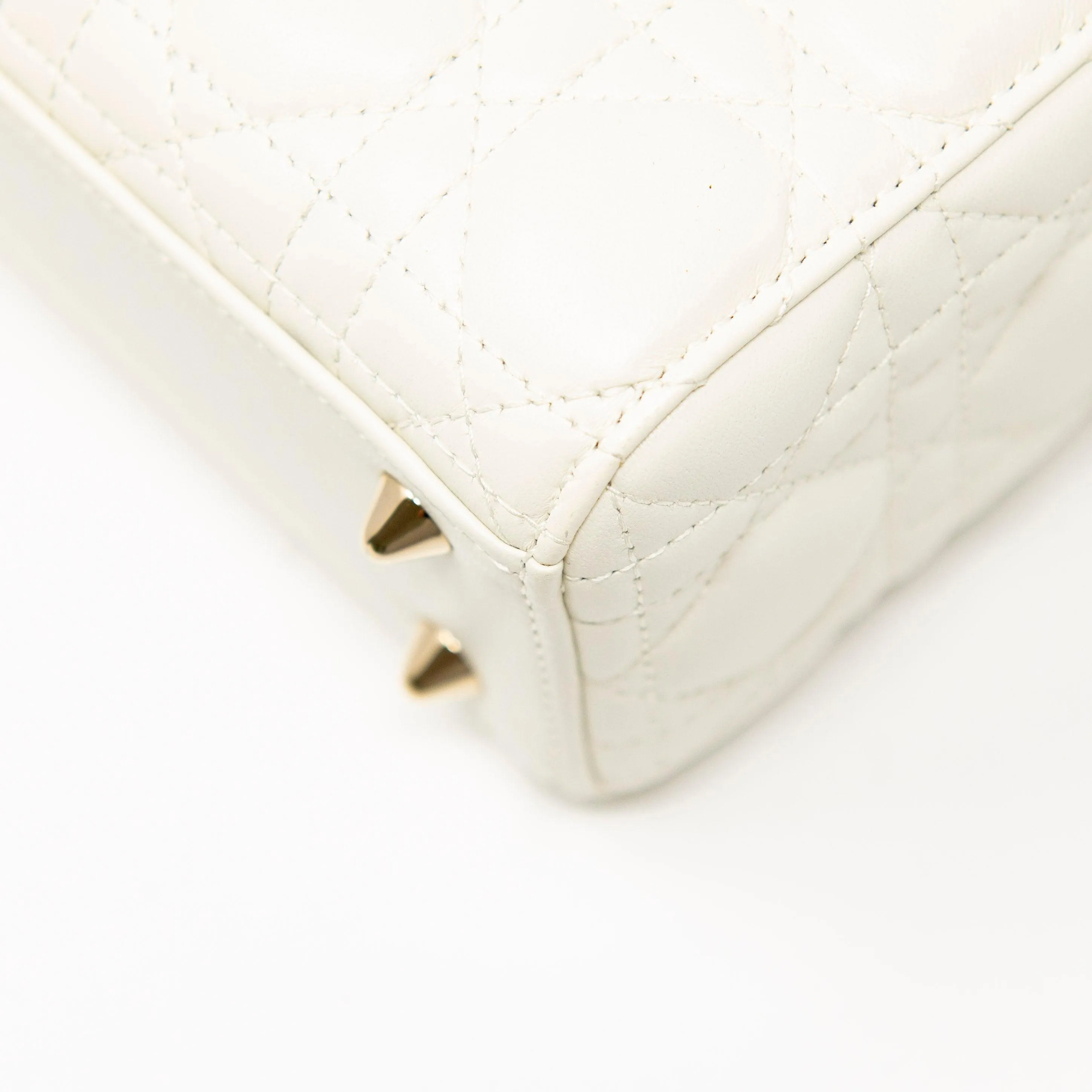 Dior White Small Lady Dior My ABCDior Bag