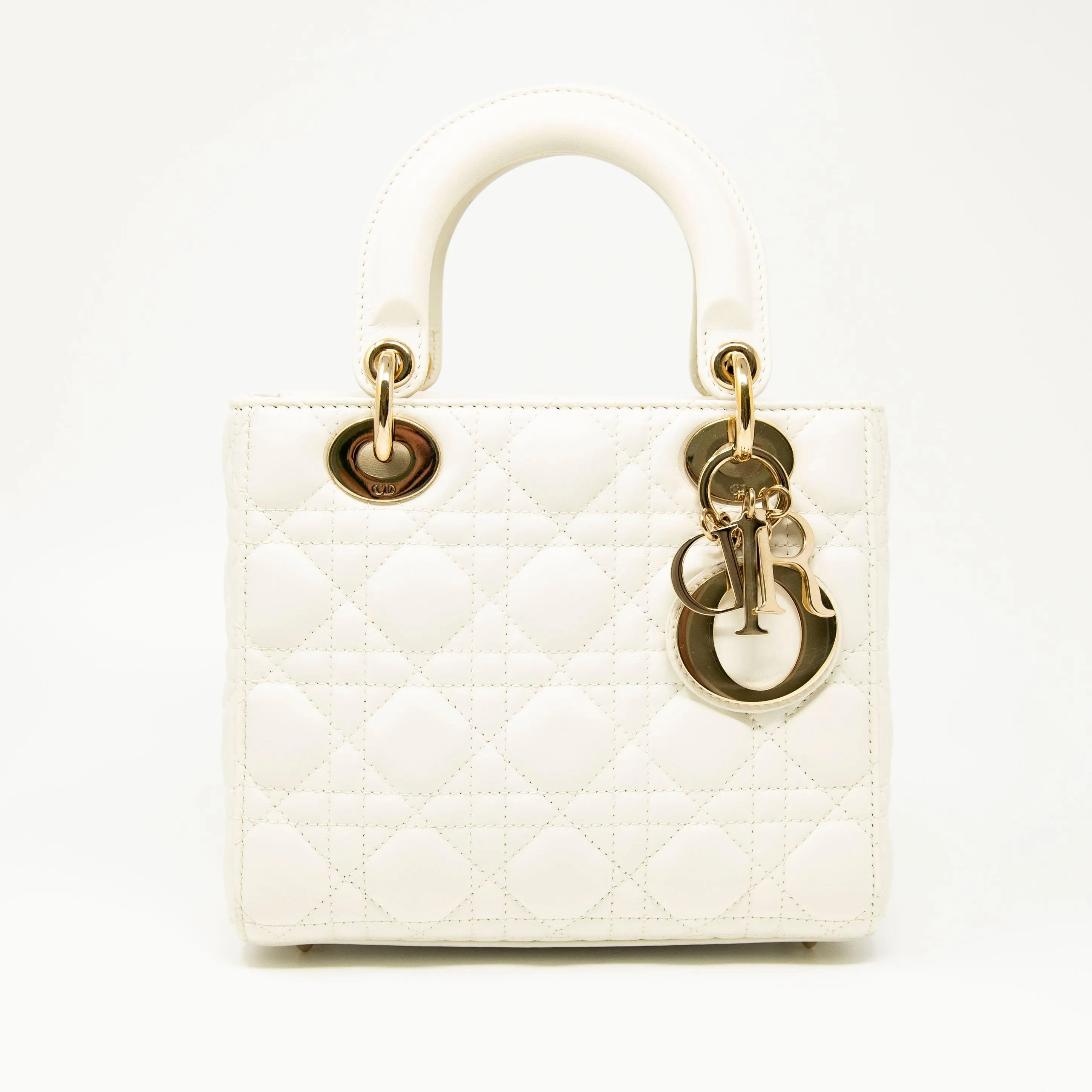 Dior White Small Lady Dior My ABCDior Bag