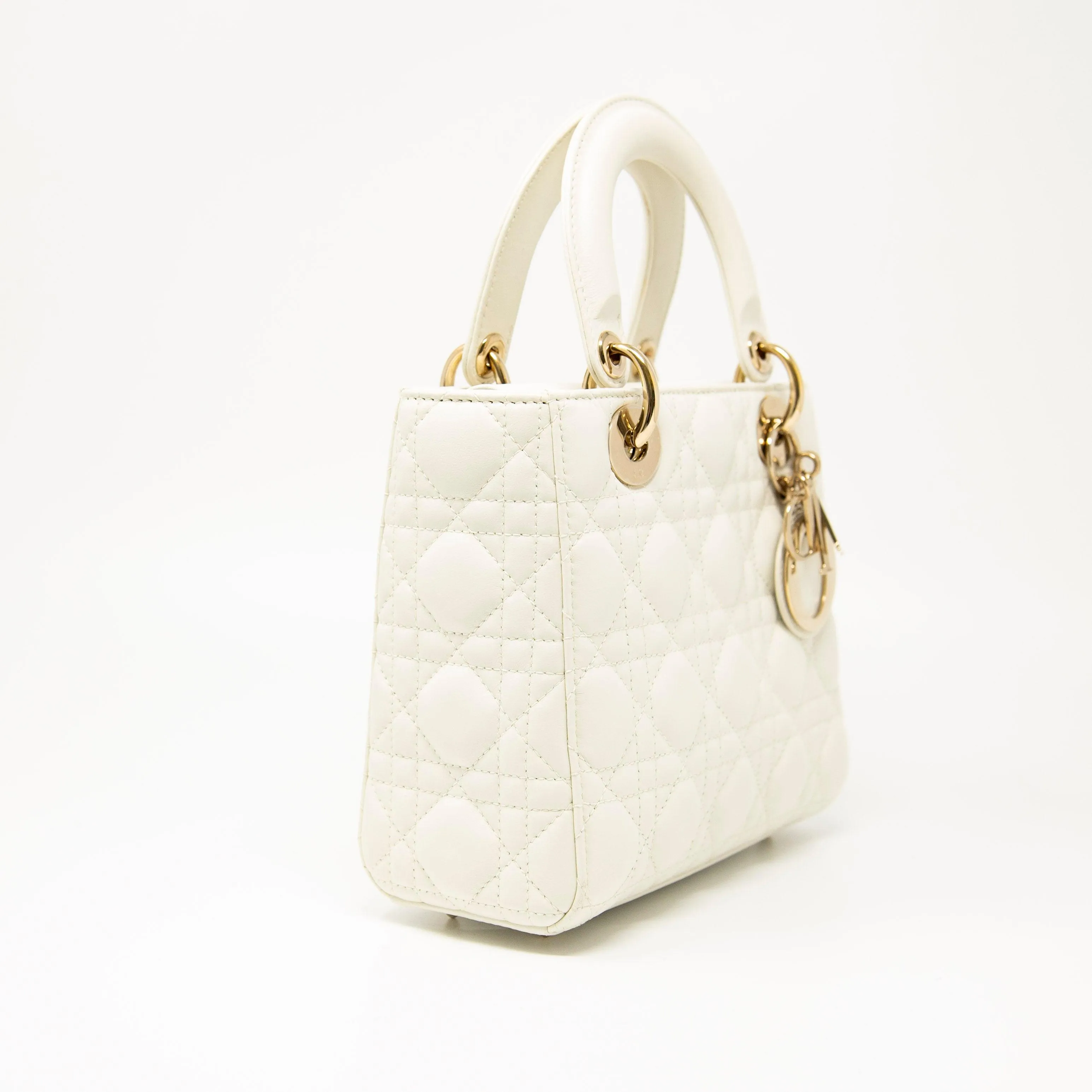 Dior White Small Lady Dior My ABCDior Bag