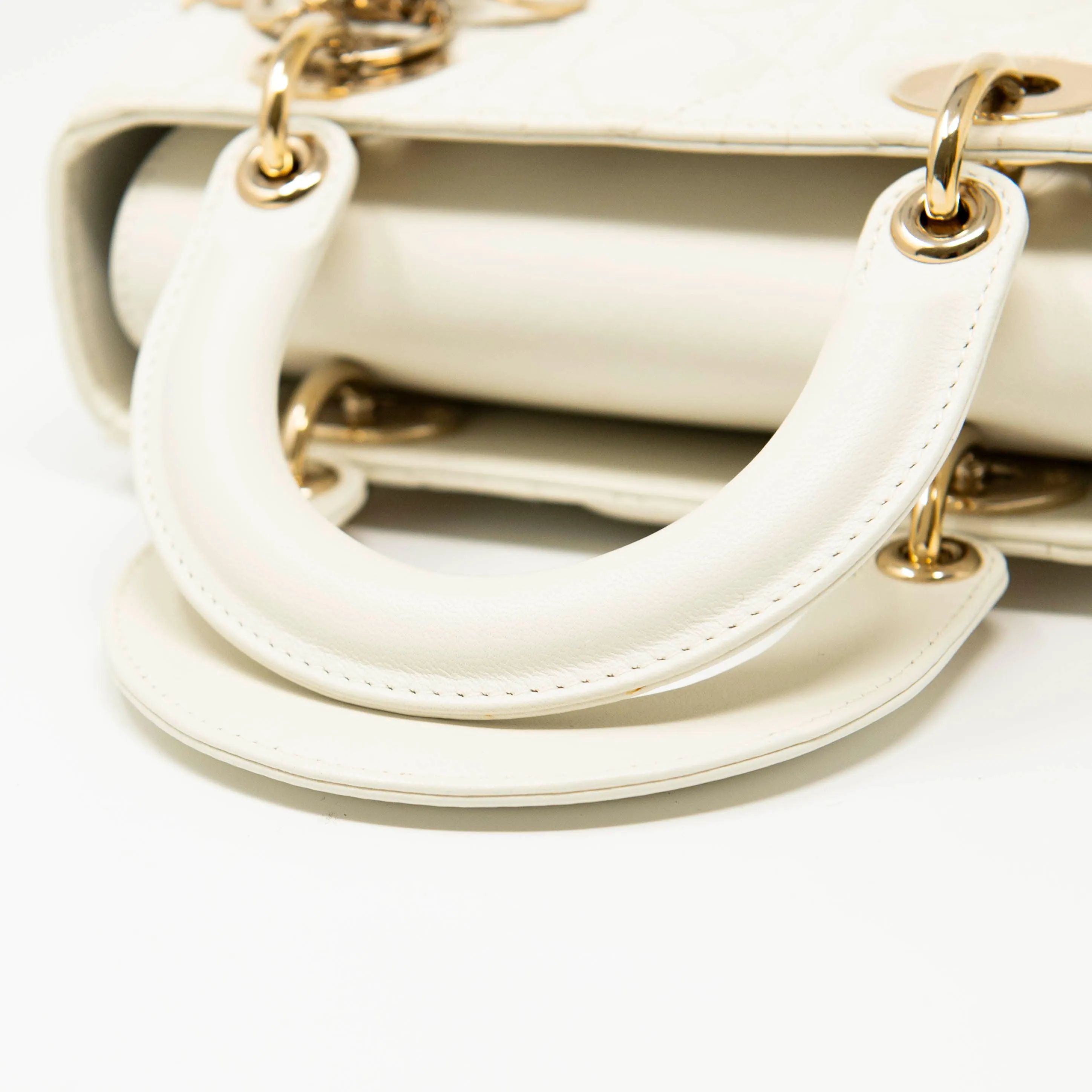 Dior White Small Lady Dior My ABCDior Bag