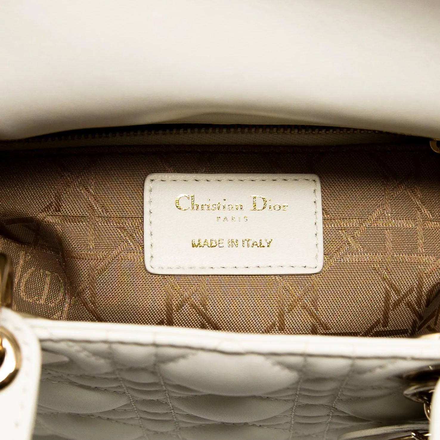Dior White Small Lady Dior My ABCDior Bag