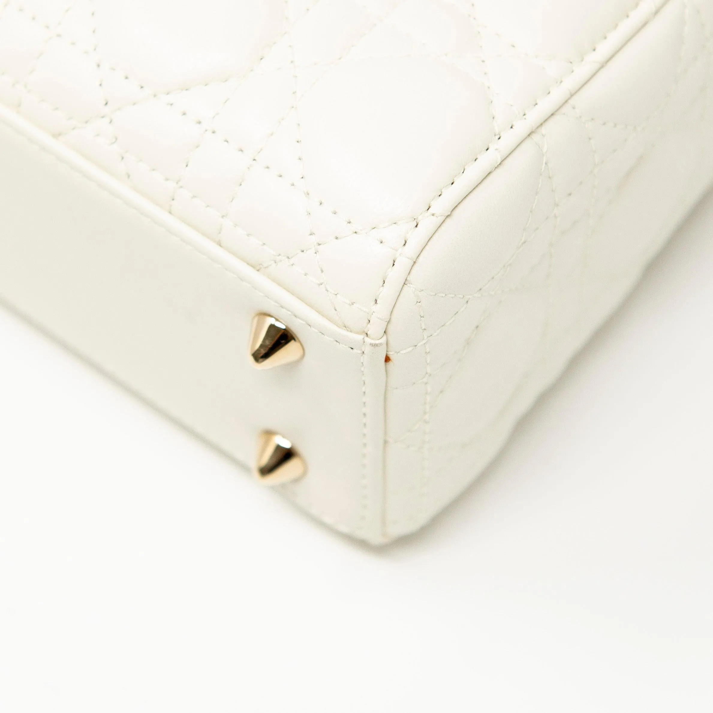 Dior White Small Lady Dior My ABCDior Bag