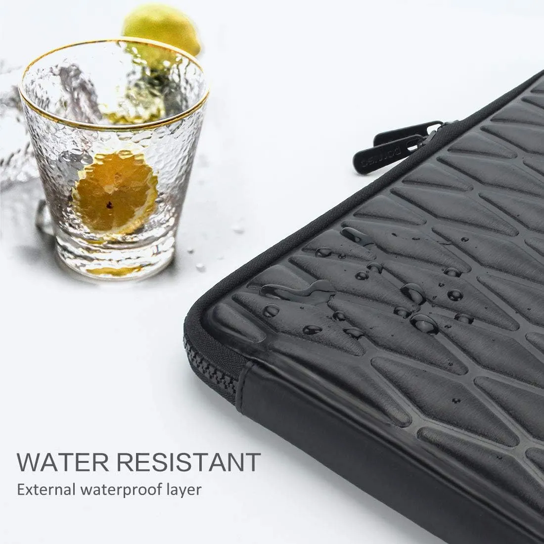 DOMISO 15.6 Inch Shockproof Waterproof Laptop Sleeve Lightweight Soft EVA Tablet Case for 15.6" Laptops/Apple/Lenovo IdeaPad/Acer Aspire E15 / HP ENVY 15 / Dell, Black