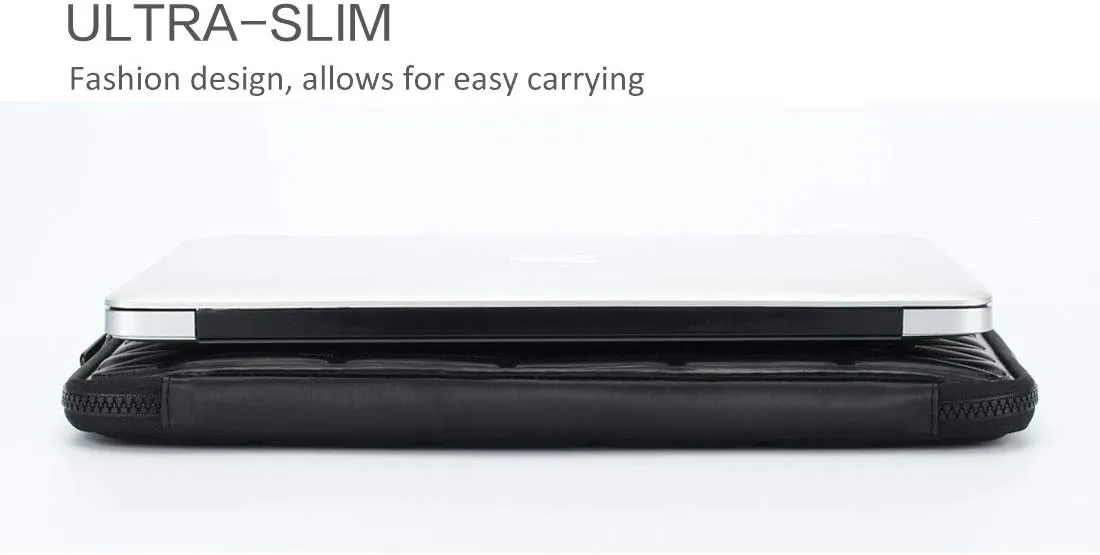 DOMISO 15.6 Inch Shockproof Waterproof Laptop Sleeve Lightweight Soft EVA Tablet Case for 15.6" Laptops/Apple/Lenovo IdeaPad/Acer Aspire E15 / HP ENVY 15 / Dell, Black