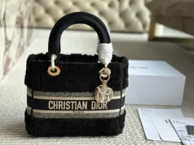DR472 Medium Lady Dior Bag /  9.5 x 8.5 x 4.5 inches