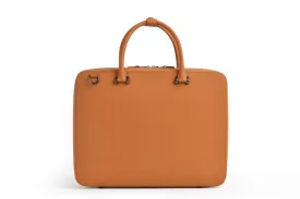 Faire Leather Co. - Bond Slim Briefcase | Cognac Brown