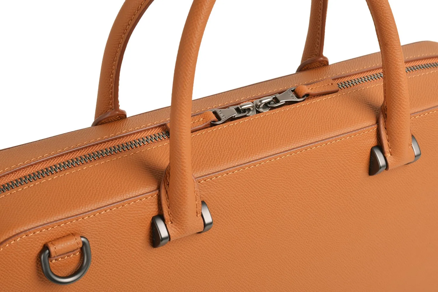 Faire Leather Co. - Bond Slim Briefcase | Cognac Brown