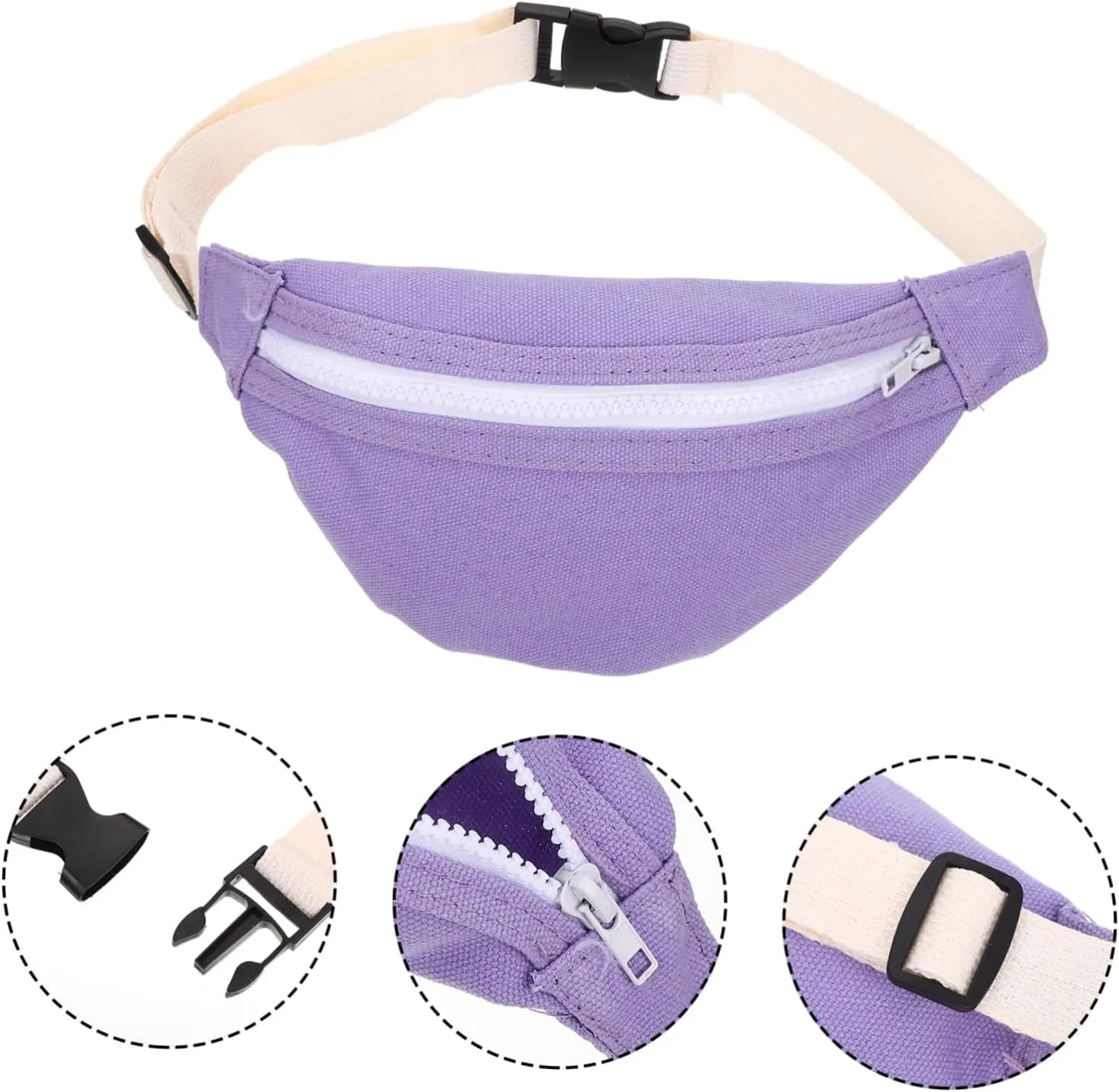 GALPADA 2pcs Boy Girl Canvas Waist Bag Portable Crossbody Sling Bag for Boys and Girls for Outdoor Adventures and Everyday Use