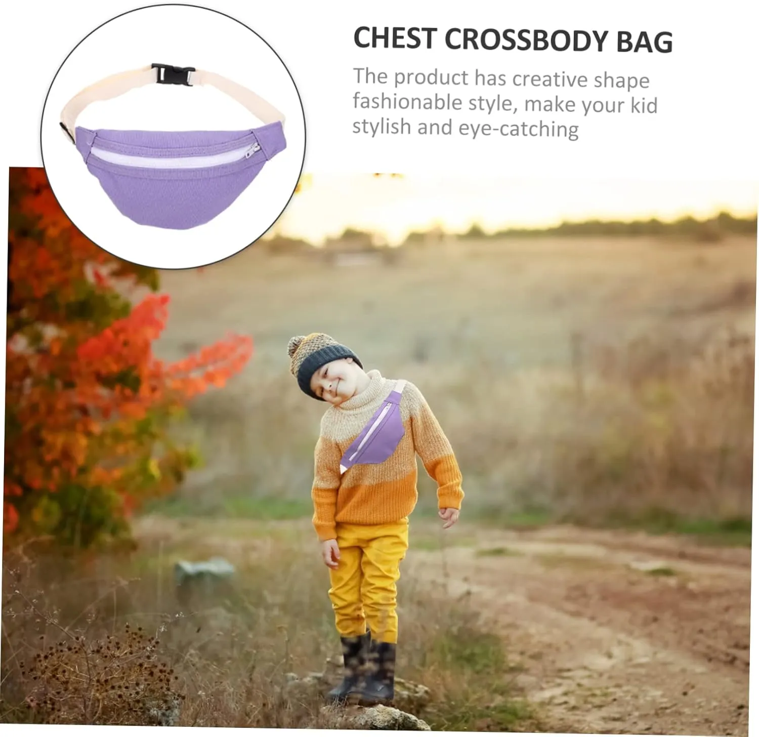 GALPADA 2pcs Boy Girl Canvas Waist Bag Portable Crossbody Sling Bag for Boys and Girls for Outdoor Adventures and Everyday Use