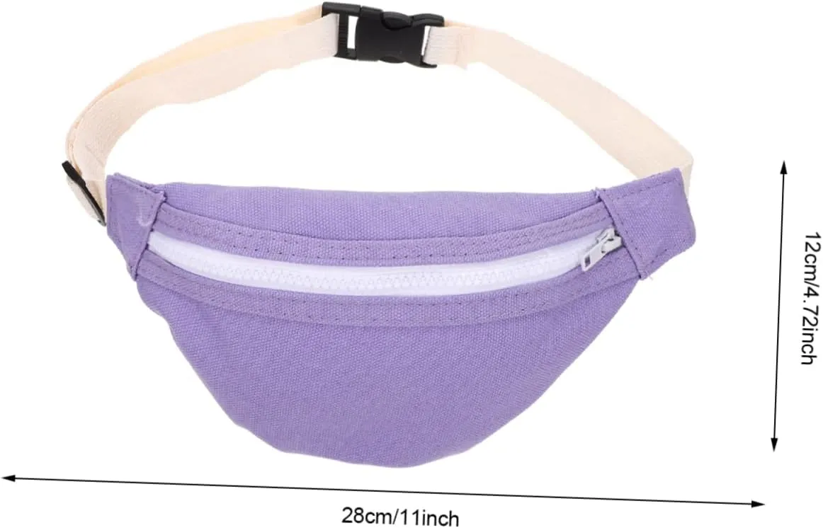GALPADA 2pcs Boy Girl Canvas Waist Bag Portable Crossbody Sling Bag for Boys and Girls for Outdoor Adventures and Everyday Use